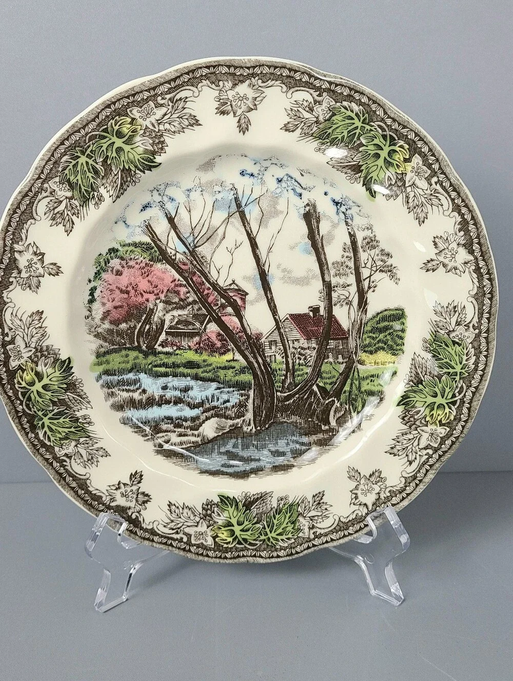 Johnson Brothers Friendly Village Willow By The Brook Plate